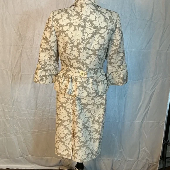 Liz Claiborne Petite Floral Skirt Suit Womens 8P Blazer Set - Picture 2 of 6